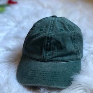 Cute Forever 21 Distressed Forest Green Dad Hat
